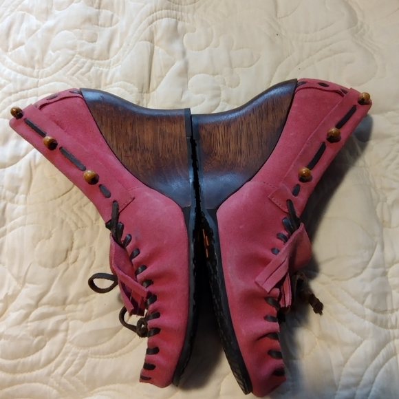 Sam Edelman Pink Wooden Wedges - Picture 2 of 6